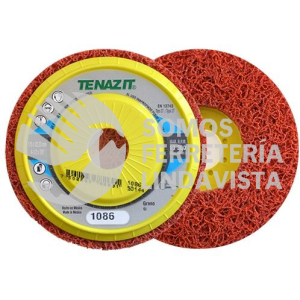 1086 DISCO DE FIBRA CON RESPALDO DE PLASTICO SUPER LIMPIEZA PLUS TIPO 27 (4-1/2"X7/8") TENAZIT
