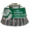 1102 CEPILLO EN COPA TRENZADO IZQUIERDA / DERECHA DE ACERO INOXIDABLE (2-1/2"X0 020"XMR) TENAZIT