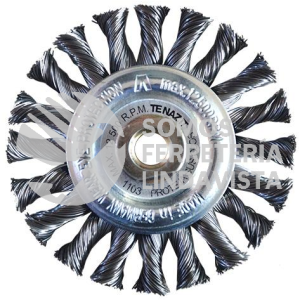 1103 CEPILLO REDONDO TRENZADO IZQUIERDA / DERECHA DE ACERO AL CARBON (4-1/2"X0 020"XMR) TENAZIT