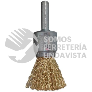 1172 CEPILLO TIPO COPA DE ALAMBRE ONDULADO LATONADO (3/4"X0 012"X1/4") TENAZIT