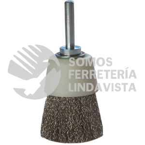 1189 CEPILLO CON VASTAGO DE ACERO INOXIDABLE ONDULADO Y COPA DE PLASTICO (1-1/2"X0 010"X1/4") TENAZIT