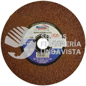 1328 RUEDA ABRASIVA RESINOSA PARA ESMERILADO DE ACERO XTREME POWER TIPO 1 GRANO 60 (6"X1"X5/8") AUSTROMEX