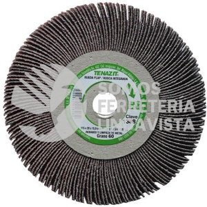 1388 RUEDA FLAP CON ROSCA INTEGRADA GRANO 60 (4-1/2"X3/4"X5/8") TENAZIT