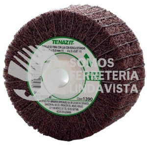 1390 RODILLO DE FIBRA CON LIJA GRANO 80 (4"X2"X5/8-11"-1") TENAZIT