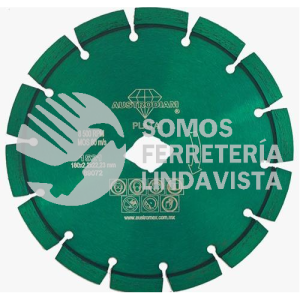 1521 DISCO DE DIAMANTE VERDE SEGMENTADO GRANITO (7"X0 09"X7/8") AUSTRODIAM AUSTROMEX