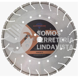 1524 DISCO DE DIAMANTE NARANJA SEGMENTADO CORTE DE CONCRETO CURADO (14"X0 11"X1") AUSTRODIAM AUSTROMEX