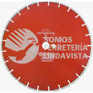 1525 DISCO DE DIAMANTE ROJO SEGMENTADO CANTERA (14"X0 11"X1") AUSTRODIAM AUSTROMEX