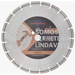 1526 DISCO DE DIAMANTE NARANJA SEGMENTADO CORTE DE CONCRETO CURADO (12"X0 11"X1") AUSTRODIAM AUSTROMEX