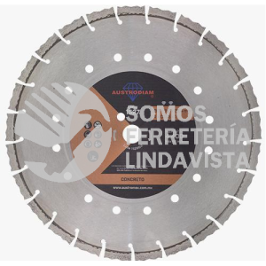 1527 DISCO DE DIAMANTE NARANJA SEGMENTADO CORTE DE CONCRETO CURADO (14"X0 125"X1") AUSTRODIAM AUSTROMEX