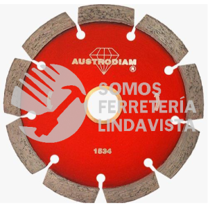 1534 DISCO DE DIAMANTE ROJO SEGMENTADO CANTERA (4-1/2"X0 09"X7/8") AUSTRODIAM AUSTROMEX