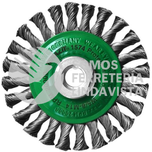 1574 CEPILLO CIRCULAR DE ALAMBRE INOXIDABLE TRENZADO (4"X0 020"XMR) TENAZIT