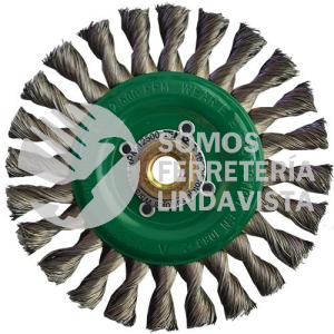 1579 CEPILLO CIRCULAR DE ALAMBRE INOXIDABLE TRENZADO (6"X0 016"XMR) TENAZIT