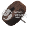 1607 RUEDA DE FIBRA CON VASTAGO GRANO FINO (3"X1"X1/4") TENAZIT