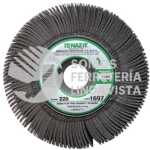 1697 RUEDA FLAP PREMIUM GRANO 220 (6"X2"X1") TENAZIT