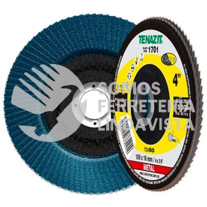 1701 DISCO LAMINADO CLASICA TIPO B GRANO 60 (4"X5/8") TENAZIT