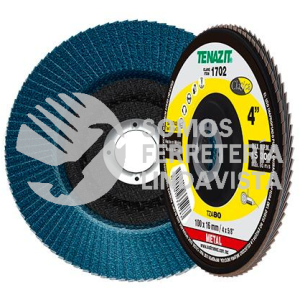 1702 DISCO LAMINADO CLASICA TIPO B GRANO 80 (4"X5/8") TENAZIT