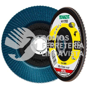 1703 DISCO LAMINADO CLASICA TIPO B GRANO 120 (4"X5/8") TENAZIT