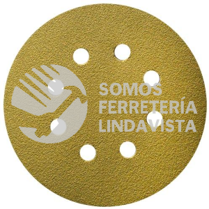 1735 DISCO DE LIJA AUTOADHERIBLE TSA4 GOLD DE 8 HOYOS GRANO 120 (5") TENAZIT