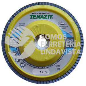1752 DISCO LAMINADO SUPERLAM TIPO A GRANO 120 (4-1/2"X5/8"-11) TENAZIT