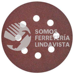 1864 DISCO DE LIJA AUTOADHERIBLE X-FLEX DE 8 HOYOS GRANO 80 (5") TENAZIT