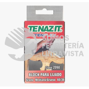 2098 BLOCK PARA LIJADO GRANO 36/60 4"X2-3/4"X1" TENAZIT