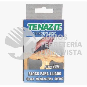2099 BLOCK PARA LIJADO GRANO 60/100 4"X2-3/4"X1" TENAZIT