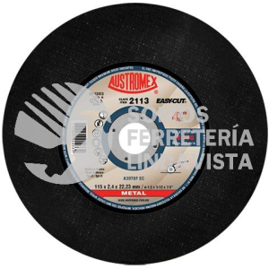 2113 DISCO PARA CORTE DE METAL EASY-CUT TIPO 41 GRANO 30 (4-1/2"X3/32"X7/8") AUSTROMEX