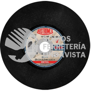 2116 DISCO PARA CORTE DE METAL EASY-CUT TIPO 41 GRANO 30 (9"X3/32"X7/8") AUSTROMEX