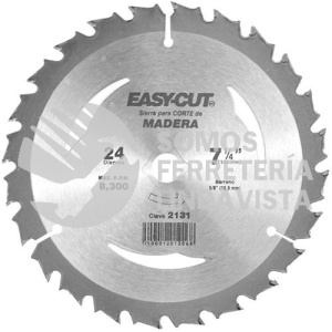 2131 SIERRA METALICA PARA MADERA EASY-CUT 24 DIENTES (7-1/4"X0 090"X5/8"-DM) TENAZIT