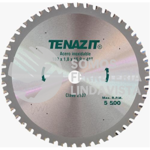 2137 SIERRA METALICA PARA ACERO INOXIDABLE 48 DIENTES (7"X0 070"X5/8"-DM) TENAZIT