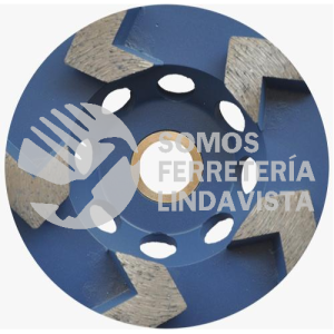2179 COPA DE DIAMANTE CON SEGMENTOS TIPO FLECHA FAST CUT (4"X7/8") AUSTRODIAM AUSTROMEX