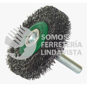 2194 CEPILLO CIRCULAR DE ALAMBRE ONDULADO CON VASTAGO 2"X3/8"X1/4" TENAZIT