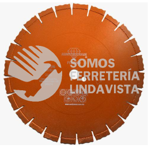 2242 DISCO DE DIAMANTE NARANJA SEGMENTADO (14"X1/8"X1") AUSTRODIAM AUSTROMEX