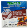 2257 DISCO DE LIJA AUTOADHERIBLE ANTIESTATICO GRANO MEDIANO CON 5 PIEZAS CON 8 HOYOS (5) TENAZIT