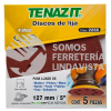 2258 DISCO DE LIJA AUTOADHERIBLE ANTIESTATICO GRANO FINO CON 5 PZAS CON 8 HOYOS (5) TENAZIT