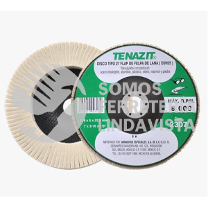 2307 DISCO TIPO 27 DE FELPA 7"X3/16"X7/8" TENAZIT