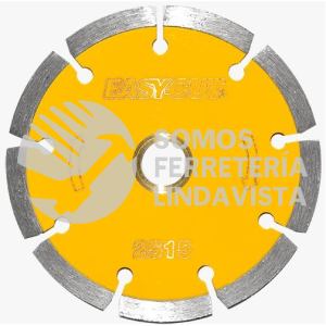2515 DISCO DE DIAMANTE AMARILLO SEGMENTADO EASY CUT CANTERA 4-1/2X0 080X7/8 TENAZIT