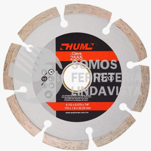 2555 DISCO DE DIAMANTE SEGMENTADO HUM (4-1/2"X0 070"X7/8") AUSTRODIAM AUSTROMEX
