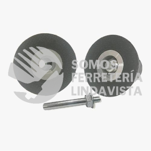 2598 ADAPTADOR DE HULE 76MM DM CON VASTAGO DE ACERO 6 4MM 3X1/4" TENAZIT