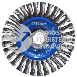 2829 CEPILLO CIRCULAR DE ALAMBRE INOXIDABLE TRENZADO EASY-CUT (4X0 020X5/8-11) TENAZIT