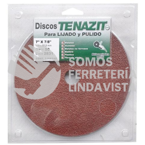 2831 FIBRODISCO DE OXIDO DE ALUMINIO GRANO 50 CON 3 PZAS (7X7/8) TENAZIT