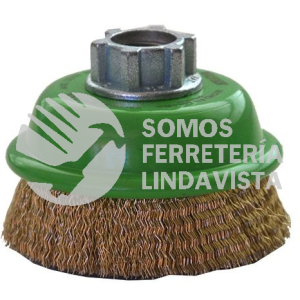 2847 CEPILLO TIPO COPA DE ALAMBRE ONDULADO LATONADO (3X0 012XMR) TENAZIT