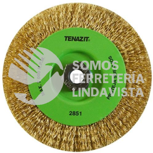 2851 CEPILLO CIRCULAR DE ALAMBRE ONDULADO LATONADO (6"X5/8"XMR) TENAZIT