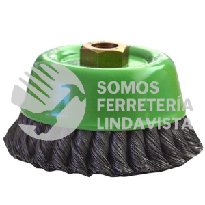 2854 CEPILLO TIPO COPA DE ALAMBRE TRENZADO CHIP-CUT (5"X0 020"X5/8"-11) TENAZIT