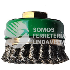2856 CEPILLO TIPO COPA DE ALAMBRE INOXIDABLE TRENZADO CHIP-CUT (3"X0 020"XMR-1) TENAZIT