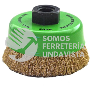 2858 CEPILLO TIPO COPA DE ALAMBRE ONDULADO CHIP-CUT LATONADO (3"X0 012"XMR) TENAZIT