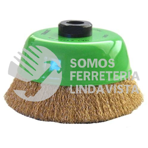 2859 CEPILLO TIPO COPA DE ALAMBRE ONDULADO CHIP-CUT LATONADO (5"X0 012"X5/8"-1) TENAZIT