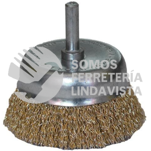 2860 CEPILLO TIPO COPA DE ALAMBRE ONDULADO LATONADO (3"X0 012"X1/4) TENAZIT