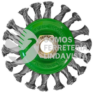 2865 CEPILLO CIRCULAR DE ALAMBRE INOXIDABLE TRENZADO CHIP-CUT (4"X0 020"XMR) TENAZIT