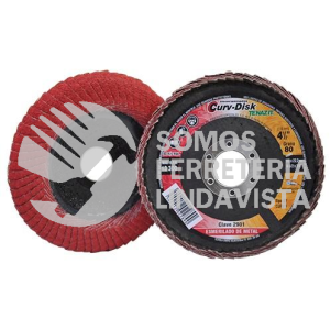 2901 DISCO LAMINADO CURV-DISK GRANO 80 (4-1/2"X7/8") TENAZIT